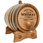 Personalized - Customized American White Oak Aging Barrel - Barrel Aged (5 Liters, Black Hoops)