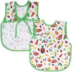 BapronBaby Eric Carle Tropical Fruit Bapron - No Neck Tie Safer Bib for Baby & Toddler - Soft Waterproof Stain Resistant - Machine Washable - Sz Preschool 3-5yrs