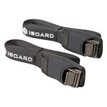 iBOARD Tension Belt/Cargo Tie Down Belt Roof Rack Strap 2 Pack for Surfboard Kayak paddleboard 12.5 feet long black