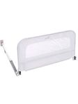 Summer Infant Single Fold Safety Bedrail, White, Metal And Fabric Bedrail For Toddlers, 42.5” Long, Fits Twin, Full, And Queen Beds And Accommodates Thick Mattresses And Platform Beds