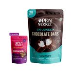 Open Secret Valentine Gift Chocolate Almond Brownie(Pack 6), Coconut Chocolate(Pack 10) for Girlfriend, Boyfriend, Husband, Wife| Zero Refined Sugar No Maida Guilt