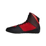 adidas Men's Mat 4mat Wizard 4 Wrestling Shoe, Red/Black/Red, 10 UK