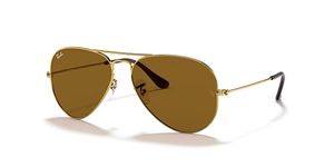 Ray-Ban Men's Aviator Large Metal Aviator Sunglasses, Gold (gold 001/33, Gläser: Crystal Brown)