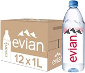 Evian Natural Mineral Water, 12 x 1