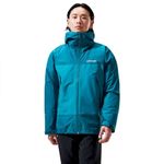 Berghaus Men's Paclite Dynak Gore-Tex Waterproof Shell Jacket | Lightweight | Eco-Friendly | Durable Coat, Deep Ocean/Jungle Jewel, 3XL