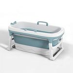 Folding Bathtub Adult,Portable Bathtub Adult,Barrel Sweat Steaming Bathtub,Folding Bathtub,Mobile Bathtub Adult,Plastic Folding Thicken Bathtub Home Sauna (115 x 62 x 52)