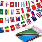 200 Countries String Flag, 184 ft International Flags Bunting Banner, World Flag Banner Decoration for School, Sports Game Events, Grand Opening, Classroom, Party