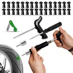 GRAND PITSTOP 36 Pcs Tubeless Tire Puncture Repair Kit with Mushroom Plug for Tyre Punctures and Flats on Cars, Motorcycles, ATV, Trucks & Tractors (30 Mushroom Plugs)