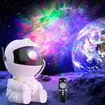 Mexllex Astronaut Galaxy Projector, Star Projector Night Light, Spaceman Light Projector with Remote Control, USB Powered 360° Adjustable Space Buddy Projector for Kids Bedroom Adults Room