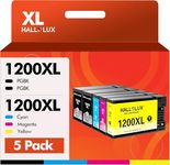 HALLOLUX PGI-1200XL Ink Cartridge Compatible for Canon 1200 XL PGI1200 PGI1200XL Combo for Canon MAXIFY MB2020 MB2320 MB2120 MB2720 MB20500 MB2350 MB2030 Printer (5 Pack)