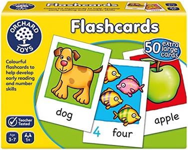 Orchard Toys Flashcards, 50 Educational Double-sided Flashcards To Teach Reading and Number Skills, Perfect for Kids Age 3-7, Educational Game Toy