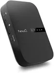 NewQ Filehub AC750 Travel Router: Portable Hard Drive SD Card Reader & Mini WiFi Range Extender for Travel | Wireless Access External Harddrive & USB Storage Device to Backup Photo & Files from iPhone