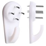 50 PCS Concrete Wall Hooks for Hanging Pictures Without Drilling, No Damage Picture Hangers for Concrete/ Cinder Block/ Brick/ Stucco/ Hard Walls, Brick Hangers No Drill Without Nails