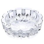 ELITEWAVE Glass Ashtray, 1 Round Glass Ash Tray, Ash Trays for Smoking for Home, Ashtray for Cigarette Stylish, Ashtray for Home, Car Ashtray