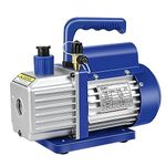 ZENY 3,5CFM Single-Stage 5 Pa Rotary Vane Economy Vacuum Pump 3 CFM 1/4HP Air Conditioner Refrigerant HVAC Air Tool R410a 1/4" Flare Inlet Port, Blue