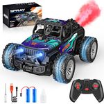 Gralal Remote Control Cars Toys for 3 4 5 6 7 8 Year Old Boys, 2.4 GHz RC Truck with Spray LED Light 3-9 Year Old Boy Gifts, Off Road RC Car Boys Toys Age 3-8 Outdoor Toys Kids Toys Cars