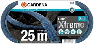 Gardena Liano Xtreme 18475-20 1/2 Inch 25 m Set Extremely Robust Textile Fabric Garden Hose with PVC Inner Hose Lightweight Weather-Resistant