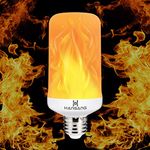 Hansang LED Flame Effect Light Bulb,Flickering Fire Bulbs 4 Modes with Upside Down E26 Base,Creative Decorative Light,Simulated Vintage Flame Light for Halloween,Chirstmas,Party,Bar Decoration 1 Pack