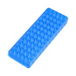 sourcing map Polypropylene Test Tube Rack Double Panel 60 Hole for 0.5ml/1.5ml/2ml Centrifuge Tube Freezing Tube Holder Blue 2Pcs