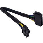 COMeap 20 Pin to 14 Pin ATX PSU Main Power Adapter Braided Sleeved Cable for IBM Lenovo PCs and Servers 12-inch(30cm)