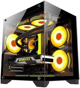 Ant Esports Crystal Z2 Mid-Tower Computer Case/Gaming Cabinet – Black | Support Micro-ATX, Mini-ITX | Pre-Installed 3 ARGB Infinity Mirror Fans