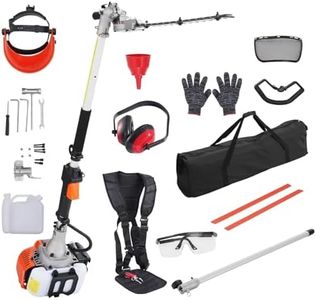 VEVOR 15.7-inch 26CC 2 Cycle Gas Hedge Trimmer, Gas Powered Pole Hedge Trimmer with Dual Sided Dual Action Blade, 270° Adjustable Trimmer Head, Suitable for Trimming Shrubs, Bushes