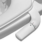 Bidet Attachment for Toilet UK- WITHLENT Left Hand Bidet Ultra-Slimt Non-Electric Dual Nozzle (Frontal & Rear Wash) Adjustable Water Pressure, Water Bidet Toilet Seat Attachment,Easy to Install