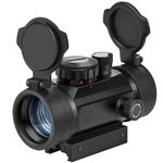 EZshoot Red Green Dot Sight Tactical Scope Reflex Sight with Lens Cap 20mm Rail Mount