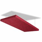 Timber Acoustics® Ceiling Absorption Panels | Rockwool® | Pine-wood | Acoustics & Soundproofing [Set of 2] NRC > 0.9 (2.5'x5'x3", Cherry Red)