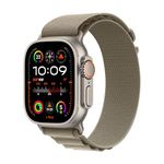 Apple Watch Ultra 2 [GPS + Cellular 49mm] Smartwatch with Rugged Titanium Case & Olive Alpine Loop Small. Fitness Tracker, Precision GPS, Action Button, Extra-Long Battery Life, Carbon Neutral