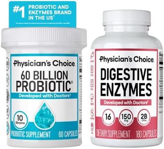 Physician's CHOICE Advanced Gut Health Bundle: 60 Billion Probiotics 60ct + Digestive Enzymes 180ct for Digestive, Gut, and Immune Health Supports Occasional Constipation, Diarrhea, Gas, and Bloating