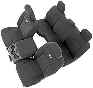 Rough Country Neoprene Front & Rear Seat Covers for 2019-2022 Ram 2500-91043, Black