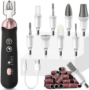 Electric Nail File Set, Cordless Rechargeable Professional Manicure Pedicure Kit, 5 Speeds Hand Foot Care Tool for Nail Grind Trim Polish Set - with 100Pcs Nail Drill Bits Sanding Bands