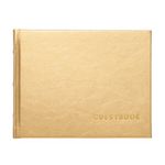 C.R. Gibson Gold Gilded All Occasion Guest Book, 200 Pages, 8.6" W x 6.6" L