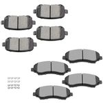 BRAKEUS Front Rear Quiet D1273 D1326 Ceramic Brake Pads Sets Replacement for Chrysler Town & Country,08-12 for Dodge Grand Caravan,09-13 for Dodge Journey,12 for Ram C/V,09-12 for VW for Routan