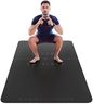 Large Exercise Mat – Extra Wide & Extra Thick Yoga Mat (183cm x 80cm x 10mm), TPE Fitness Mat with Free Carry Straps, Perfect for HiiT Home Workouts & Pilates - 'STRONG & FLEXIBLE' (Black)