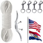 Flag Rope and Clips Kit - 50ft Flag