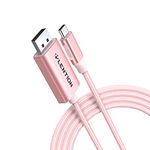 LENTION 6FT USB C to DisplayPort Cable Adapter (4K/60Hz) Compatible 2023-2016 MacBook Pro 13/15/16, New iPad Pro/Mac Air/Surface, Chromebook, More (CB-CU708, Rose Gold)