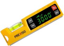 PREXISO Digital Angle Finder Level with Protractor, 0-90° & 0-180° Inclinometer, Digital Spirit Level with Magnetic V-Groove, Torpedo Slope Level Tool for Woodworking, Construction, Masonry