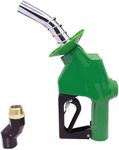 GIAYOGO 1" Inch NPT Fuel Nozzle Automatic Shut-Off Green Gas Pump Heavy Duty Nozzle with Fuel Hose Swivel & Splash Guard 19/16 Inches Spout (OD=30mm) Three Notch Hold Open Clip Used For Diesel Petrol