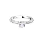 Ornate Jewels 925 Silver 1 Carat Cushion Cut AAA Grade American Diamond Engagement Solitaire Ring for Women and Girls