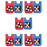 pintoc Dodgeball Game Set - 10Pcs Kids Dodgeball Tag Sticky Vests with 50 Sport Balls for Indoor Outdoor Playground Games