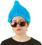Light Blue Troll Wig - Adjustable Troll Doll Wig Suitable For Adults Stylable Wig - Troll Inspired For Retro Or Modern Costumes