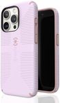Speck iPhone 15 Pro Case - Built for MagSafe, Drop Protection Grip - Scratch Resistant, Soft Touch, 6.1 Inch Phone Case - CandyShell Grip Soft Lilac/Carnation Petal