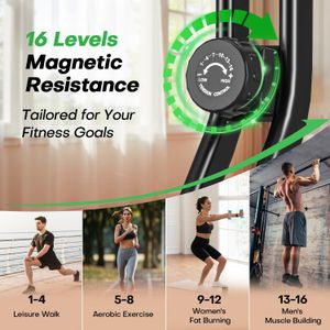 Folding Exercise Bike – 16-Level Adjustable Resistance