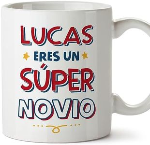 MUGFFINS Tazas Personalizadas para NOVIO - En Español - Eres Súper - 11 oz / 330 ml - Regalo personalizable original y divertido
