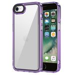 Amazon Basics Back Case Cover for iPhone SE 2020 (TPU + PC_Translucent Purple)