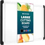 Kitchen Plastic Cutting Board - Dishwasher Safe Non-Slip Cutting Boards with Juice Grooves, Easy Grip Handles - Large and Thick Chopping Board