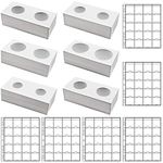 300 Cardboard Coin Holders in 6 Assorted Sizes, with 6 Sheets Coin Pocket Pages, for Coin Collection