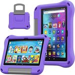 2024 New Tablet KỉпԀle 8in Kids Case, Not Suitable for iPad Samsung Android Lenovo 8 inch Tablets, GTYOM Lightweight Shockproof Kids Friendly Case with Handle Stand, Purple